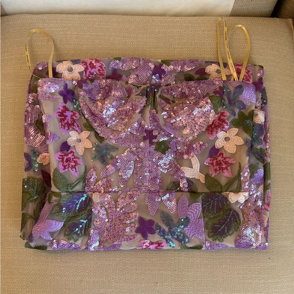 BEST Bronx and Banco Dahlia Lilac Maxi Dress Gown Purple Lavander Sequin Party - Picture 4 of 10